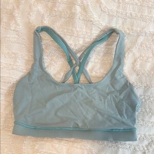 Size 8 Lululemon Blue And White Striped Sports Bra